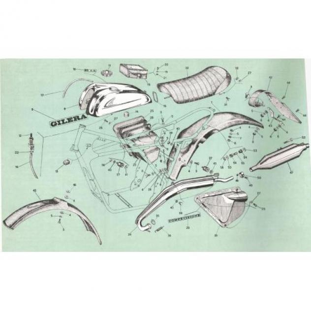 Catalogo ricambi Gilera 50 competizione enduro 1974 - Foto 2