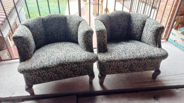 Coppia poltrone imbottite primi '900 - Foto 4