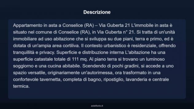 Immobile in asta di 111 m² con più di 5 locali e box auto in vendita a Conselice - Foto 11