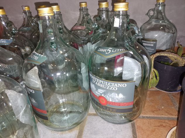 bottiglioni da 5lt/cd in vetro alimentari per olio vino acqua sterilizzati - Foto 2
