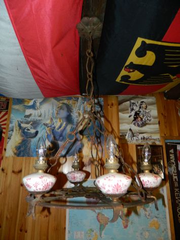 Lampadario artigianale candelabro a sei luci