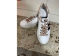 Sneakers NeroGiardini donna bianche e oro rosa – Made in Italy – N. 39