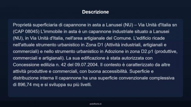 Immobile in asta di 896 m² in vendita a Lanusei - Foto 3