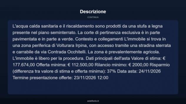 Immobile in asta di 362 m² con più di 5 locali e box auto in vendita a Volturara Irpina - Foto 18