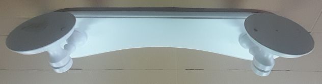 Mensola legno Curva laccata Bianca opaco Nuova completa - Foto 5