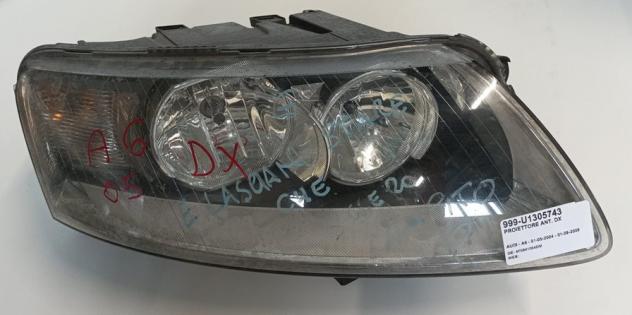 PROIETTORE ANT. DX 999-U1305743 Parti elettriche Fanaleria Proiettori Proiettore ant. AUDI - A6 - 01-05-2004 - 01-09-2008