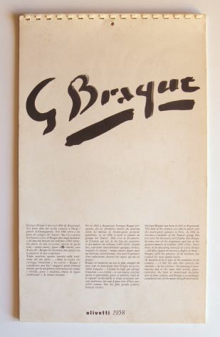 Olivetti calendario del 1958