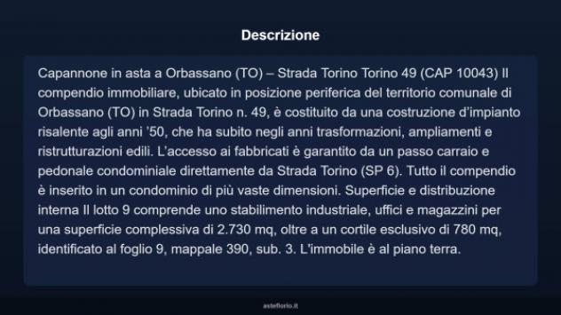 Immobile in asta di 2730 m² in vendita a Orbassano - Foto 3