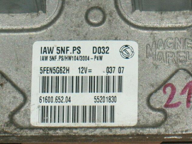 5NF.SP HW104 55201830 ECU CENTRALINA FIAT 1.2 IAW 5NF.SP HW104 55201830 5NF.SP - Foto 2