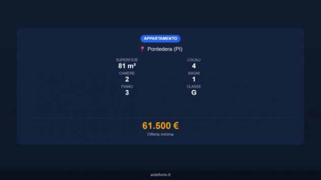 Immobile in asta di 81 m² in vendita a Pontedera - Foto 15