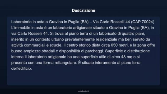Immobile in asta di 48 m² in vendita a Gravina in Puglia - Foto 4