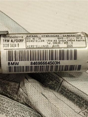 AIRBAG A TENDINA LATO SINISTRO BMW Serie 3 E90 Berlina 84696664503H 30380424B (0508) - Foto 2