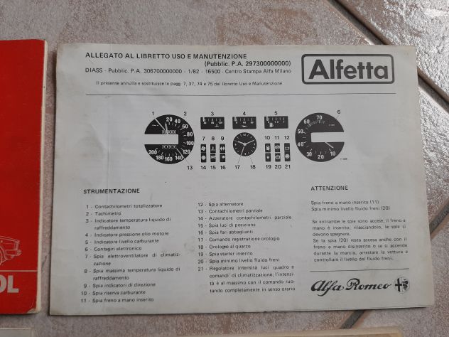 ALFA ROMEO ALFETTA 2000L USO E MANUTENZIONE ORIGINALE+BLINDATA - Foto 3