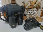 Nikon D5100 con tre obiettivi e borsa. Come nuova nuova!