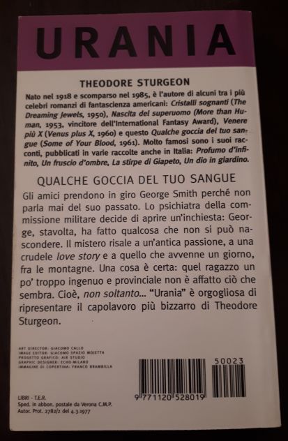 QUALCHE GOCCIA DEL TUO SANGUE, THEODORE STURGEON, URANIA HORROR N. 23. - Foto 3