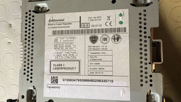 Autoradio Fiat Panda 312 del 2017 (0735634793) - Foto 3