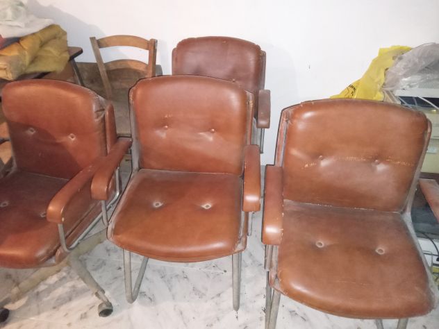 lotto n. 8 sedie - poltrone design, originali anni 70