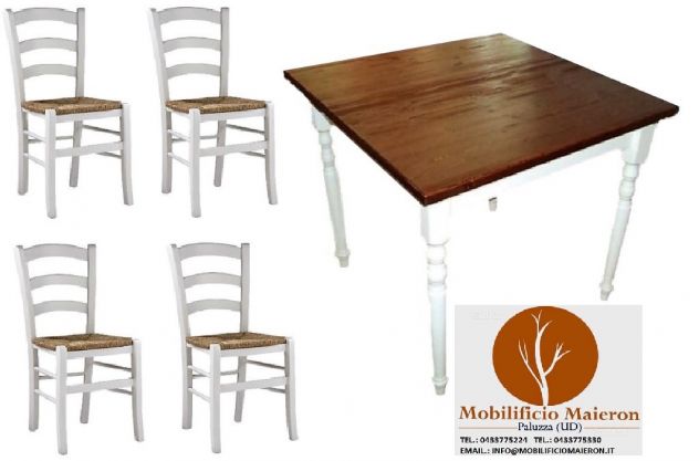 Set Tavoli e Sedie Lecce Ristorante Pizzerie Pub Shabby Chic cod102 Nuovi - Foto 4