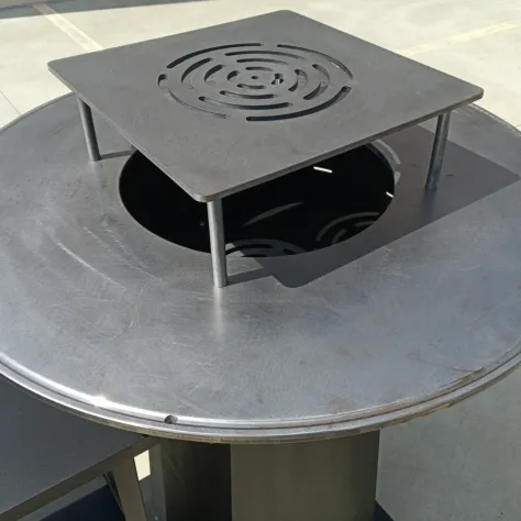 Barbecue Braciere Artigianale Ø90cm con Piastra Plancha - Foto 4