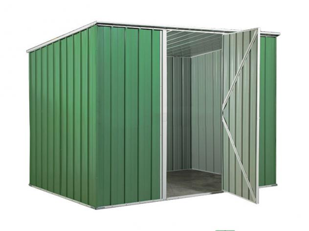 Box prefabbricato, casetta da giardino in lamiera zincata. Capanno deposito attrezzi in Acciaio Zincato 2.60 x 1.85 m x h1.92 m - Peso 85 KG – 4,81 me - Foto 2