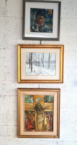 Collezione n° 15 quadri vintage , tecniche e soggetti vari - Foto 6