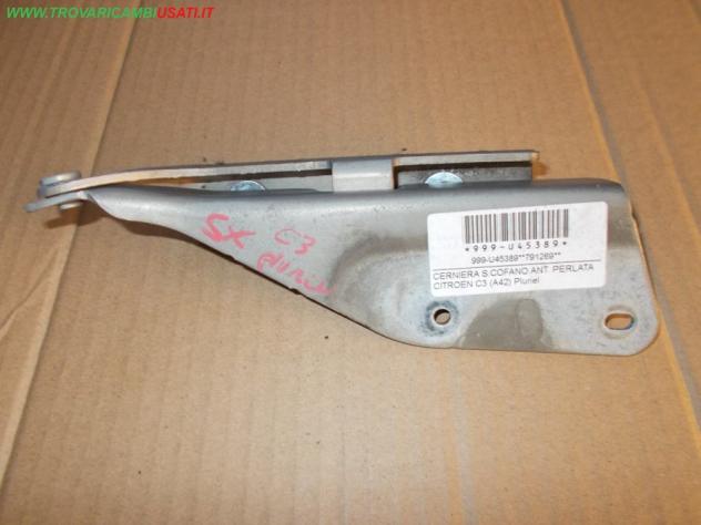 CERNIERA S.COFANO ANT. PERLATA CITROEN C3 (A42) Pluriel  Carrozzeria  Lamierati esterni  Cofano  Cerniera cofano  CITROEN - C3 5 porte - 01-03-2002 -