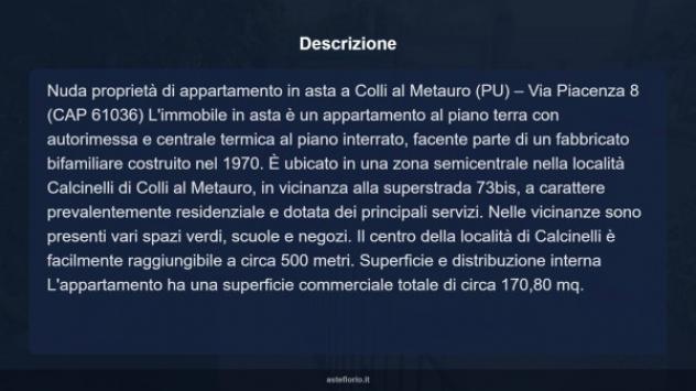 Immobile in asta di 170 m² con più di 5 locali e box auto in vendita a Colli al Metauro - Foto 14