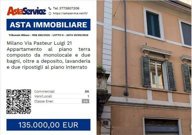 Tribunale Milano - RGE 866/2025 - LOTTO U - Tribunale Milano - RGE 866/2025 - LOTTO U - ASTA 29/09/2026