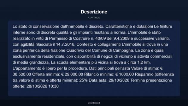 Immobile in asta di 59 m² in vendita a Campagna - Foto 14