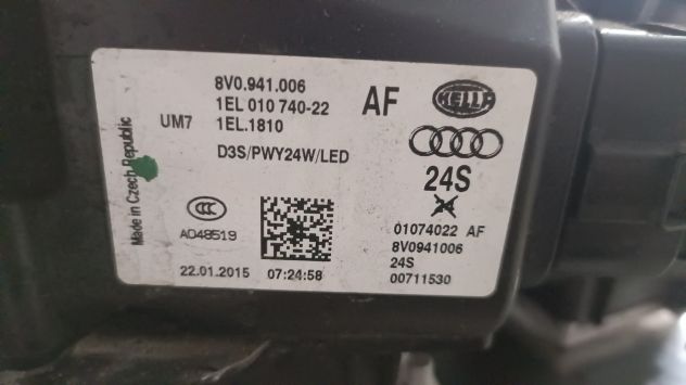 FARO ANTERIORE DX BI-XENON AUDI A3 8V 2014 8V0941-006 - Foto 3