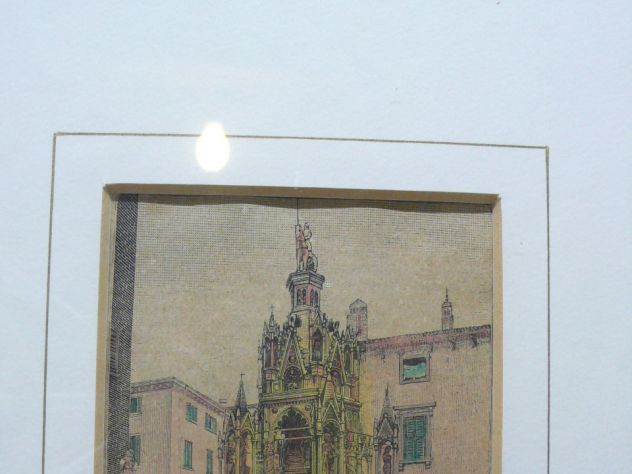 Tombe degli Scaligeri quadro vecchia verona epoca noce 800' - Foto 5