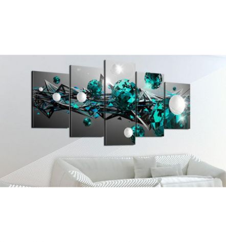 Quadro Sfere Bianche - Verde - 100x50 E 200x100 ARREDALACASA - Foto 2