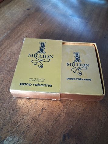 Carte Da Poker Paco Rabanne 1 Million nuove ancora cellofanate custodia come da - Foto 3