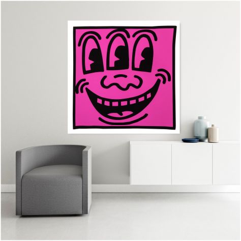 Quadro Pop Art dipinto a mano di Keith Haring