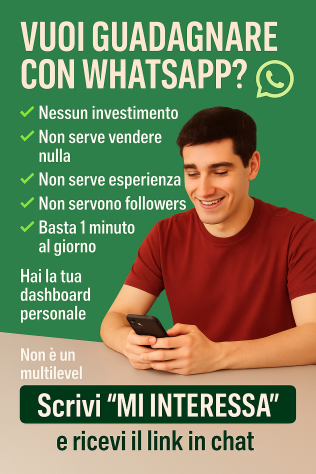 Lavoro da casa con WhatsApp - No vendita