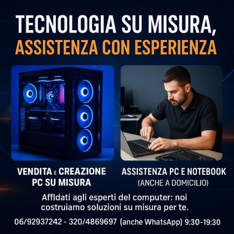 ASSISTENZA COMPUTER ROMA MORENA CIAMPINO TUSCOLANA ANAGNINA APERTO SABATO - Foto 2