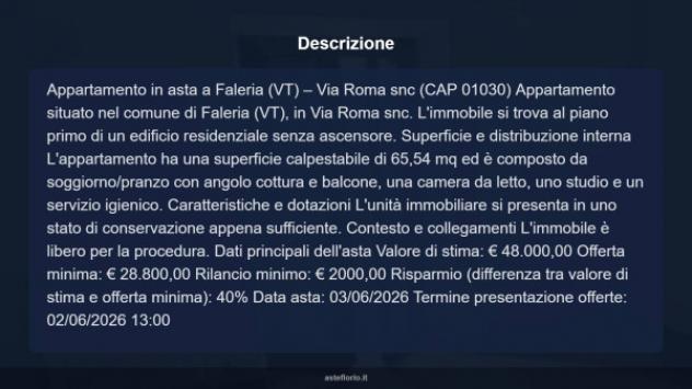 Immobile in asta di 65 m² in vendita a Faleria - Foto 8