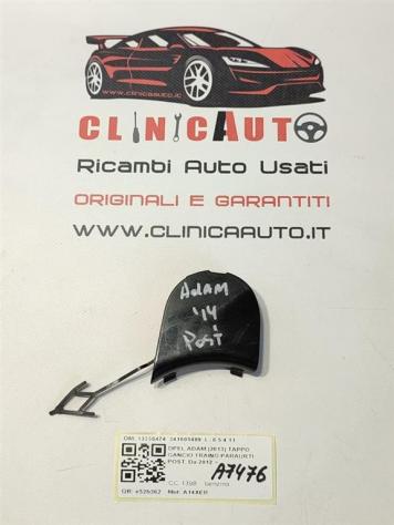 TAPPO PARAURTI POSTERIORE COPRIGANCIO OPEL Adam 1° Serie 13356474 341601489 A14XER (13)