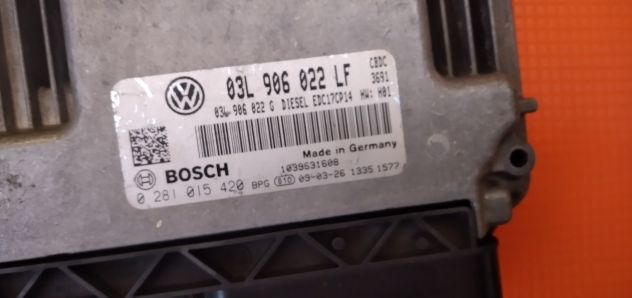 ECU 0281015420 EDC 17CP14 CENTRALINA MOTORE VW GOLF 2.0 TD - Foto 5