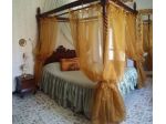 Letto a baldacchino, materasso ortopedico e rete motorizzata