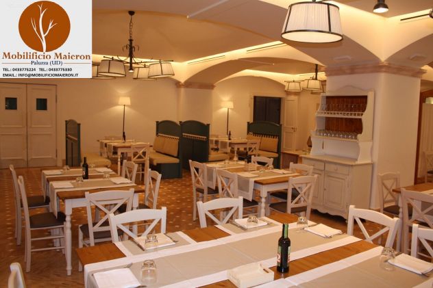 Set Tavoli e Sedie Per Ristoranti Pizzerie Pub In Stile Shabby Chic cod102 Nuovi - Foto 6