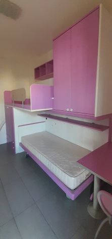 Cameretta a Ponte a Soppalco a doppio letto, letto sotto con ruote - Foto 5