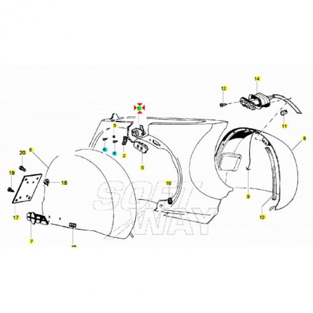 Serratura cofano sinistro Vespa Cosa 1 CL CLX Cosa 2 - 254234 - Foto 4