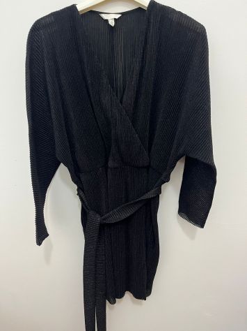 Vestito H&M Satinato - Taglia XL/175 cm - Nero - Nuovo