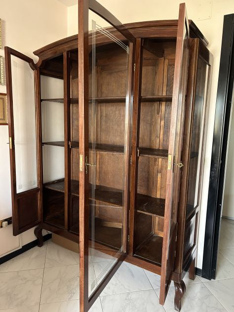 Mobile vetrina in legno noce massello - Foto 7