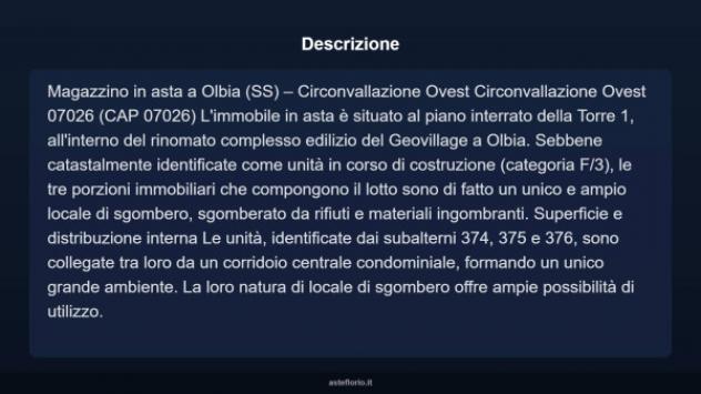 Immobile in asta di 200 m² con più di 5 locali in vendita a Olbia - Foto 3