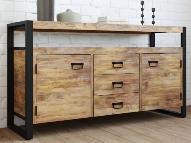 Arredamento in legno di mango stile industrial pari al nuovo - Foto 8