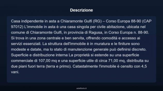 Immobile in asta di 107 m² in vendita a Chiaramonte Gulfi - Foto 3