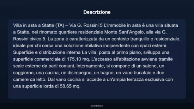 Immobile in asta di 175 m² con più di 5 locali in vendita a Statte - Foto 7