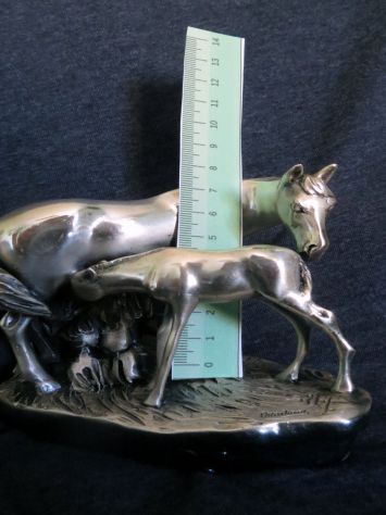 Ottaviani Cavalla con puledro Scultura cavalli - Foto 4